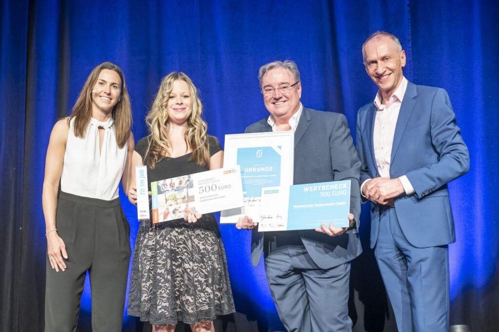 SinnWin BGF/BGM Kundin Weststeirische Saubermacher gewinnt zum 2. Mal steirischen Gesundheitspreis „Fit im Job“, 05.2023