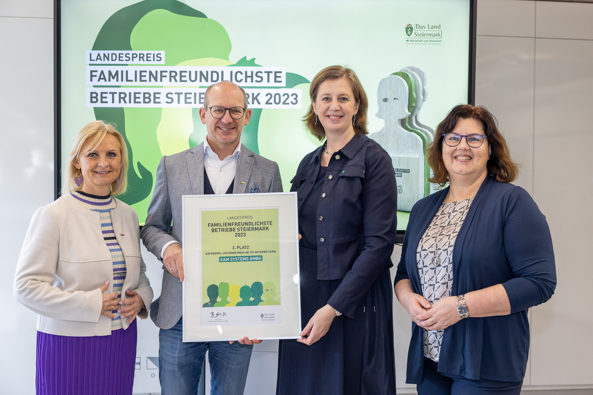 SinnWin Kundin EAM ist Finalistin beim steirischen Vereinbarkeitspreis „Familienfreundlichste Betriebe“ und ist nominiert für den Staatspreis „Familie & Beruf“ 2025, 02.2024