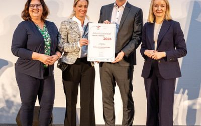 SinnWin Vereinbarkeitskundin Grünewald – Verleihung staatliche Auszeichnung „Familienfreundlicher Arbeitgeber“, 01.2025