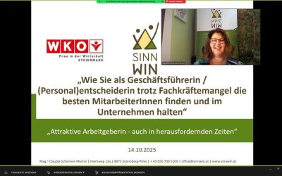 SinnWin Vortrag für „Frau in der Wirtschaft“ zu „Erfolgreiches Employer Branding“ 10.2025